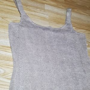 XS Nude Rib Knit Cami Dress NWOT